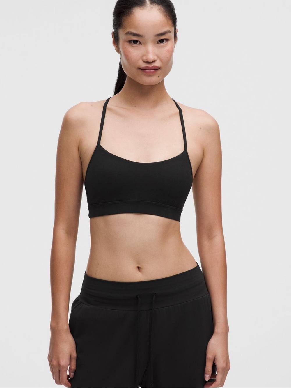 Never Worn Lululemon Flow Y Bra Nulu Light Support, A–C Cups in Black
